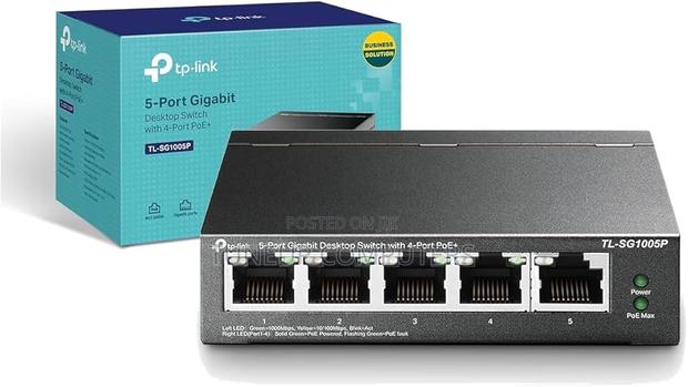 Tp-Link 5-Port Gigabit Desktop Switch With 4-Port Poe - Tl-Sg1005p