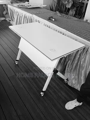 Study Desk: Folding Work Desk With Casters for Mobility