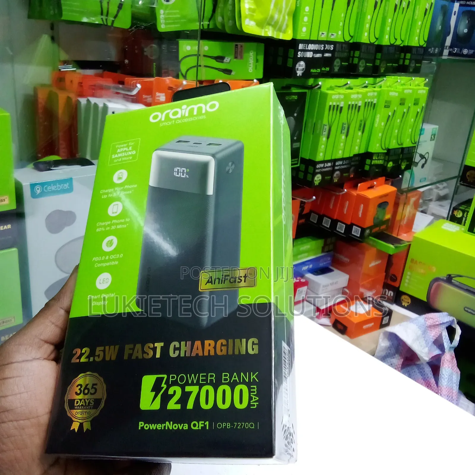 Powerbank 27000mah 22.5 Watts Fast Charging