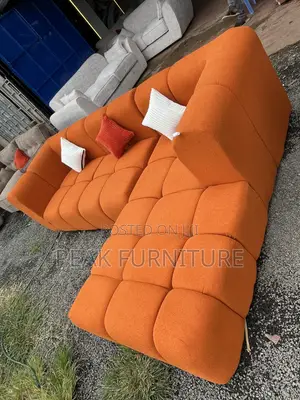 Luxury Orange Bubble Lseat Sofa