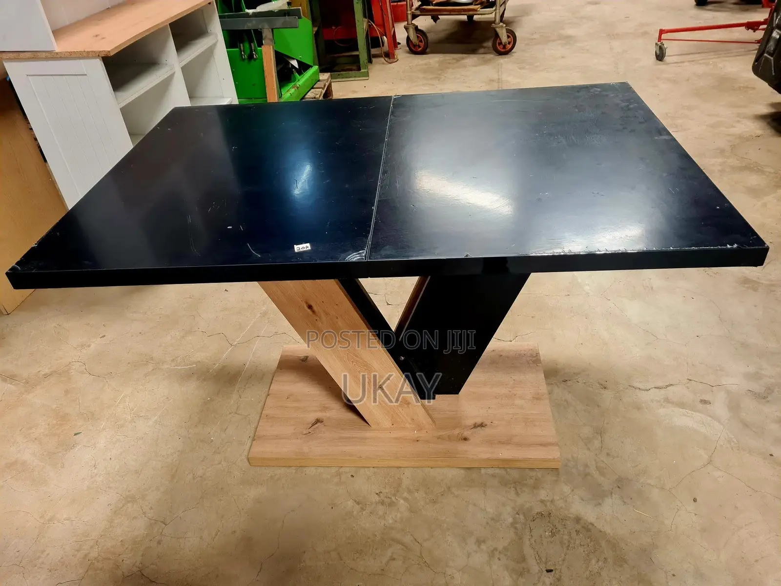 Extendable Black Dining Table.