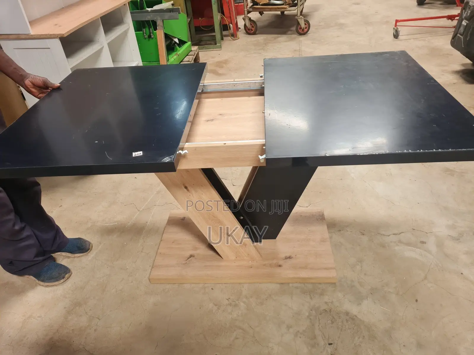 Extendable Black Dining Table.