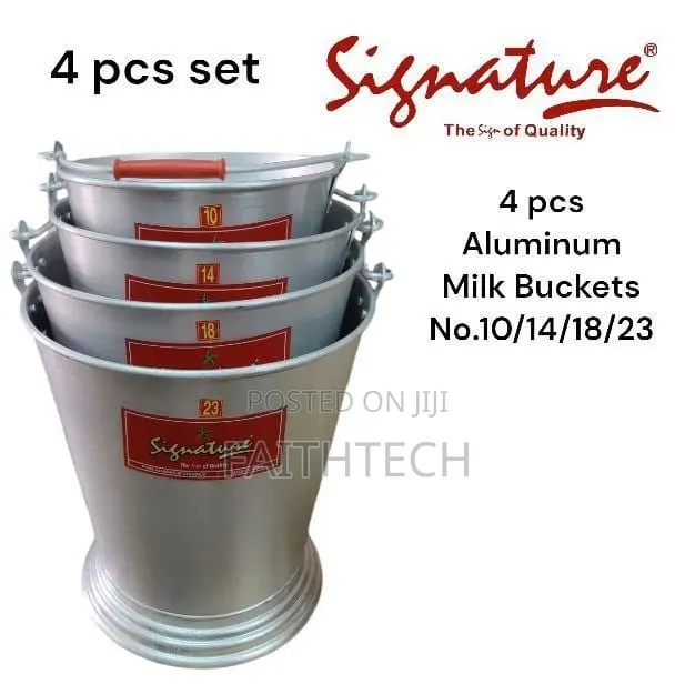 Signature 4pcs Aluminum Bucket Set 
No 10/14/18/23