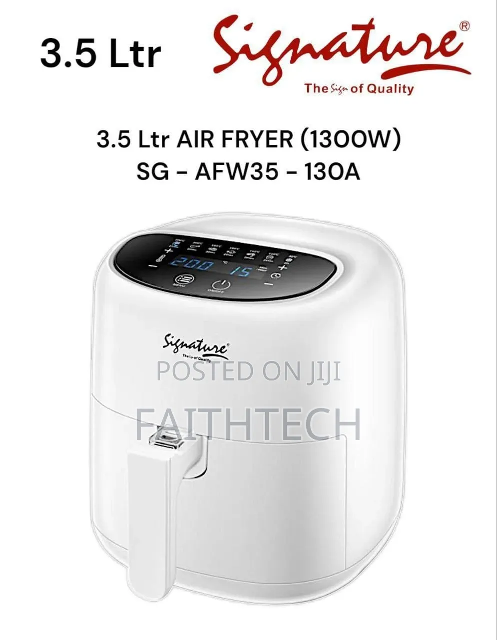 Signature 5 LTR Air Fryer (1300w) Sg-Afw35-130a