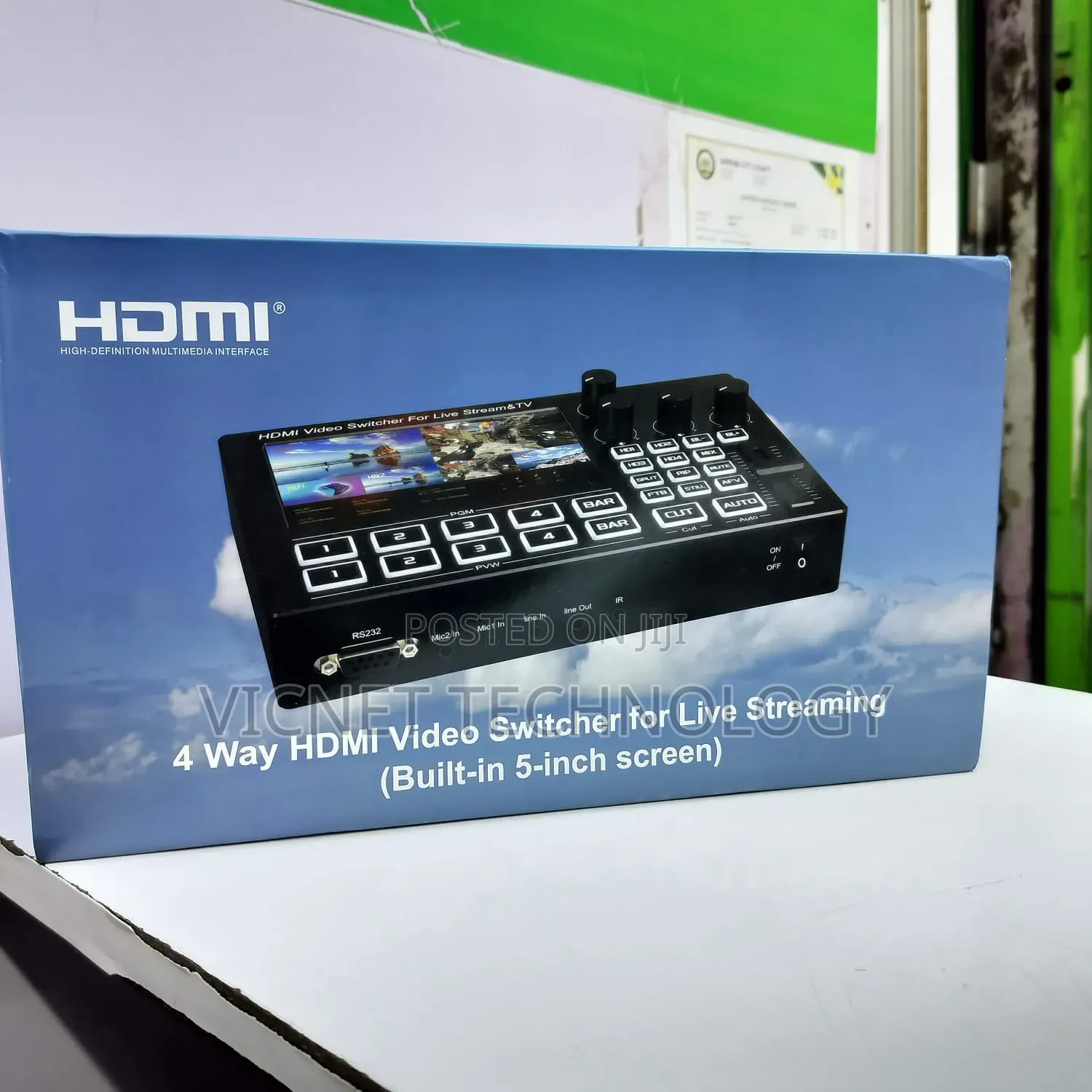 4 Channels Hdmi Video Switcher With 5 Inch Inbuilt Screen