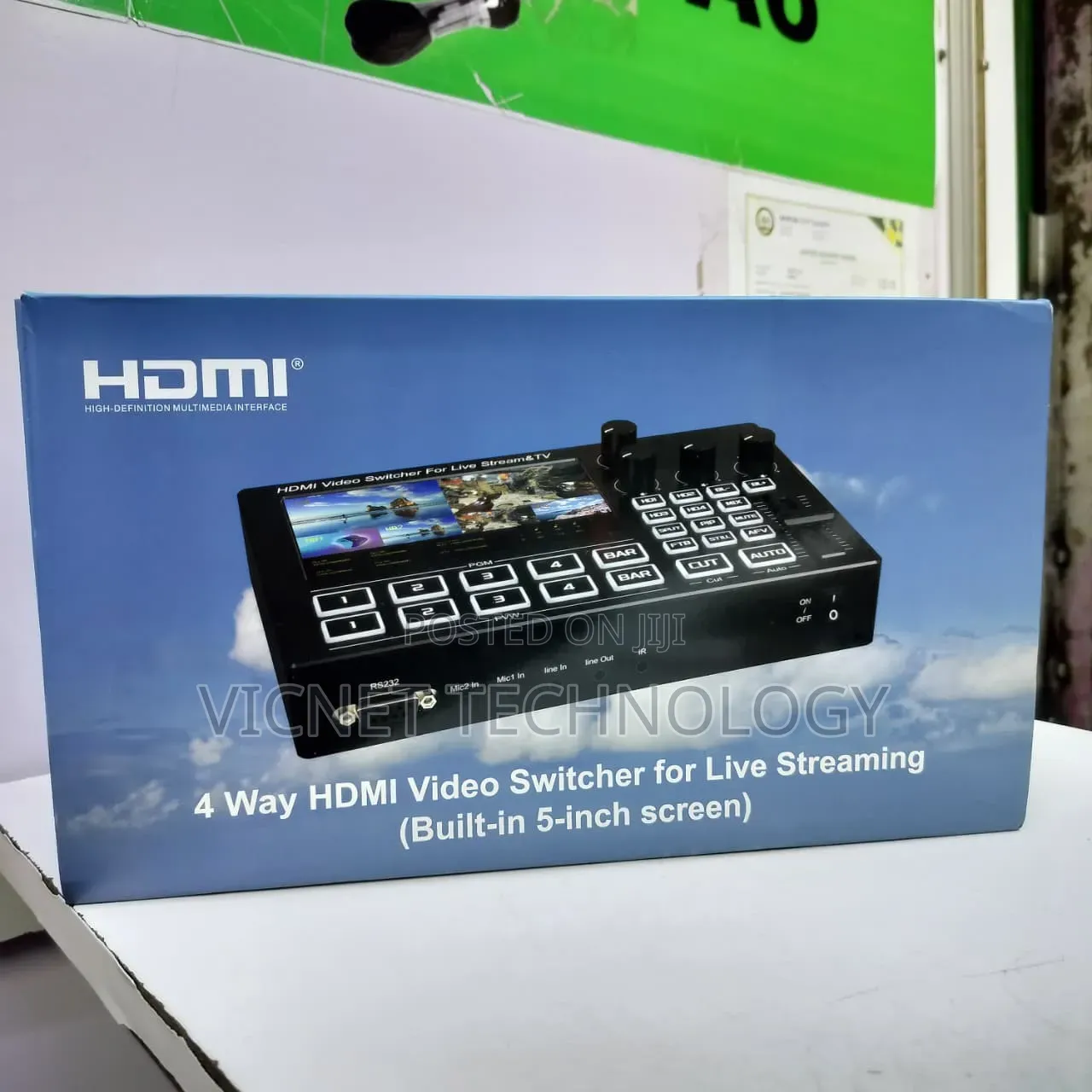 4 Channels Hdmi Video Switcher With 5 Inch Inbuilt Screen