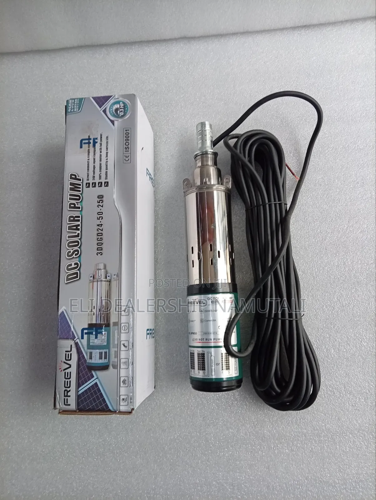 Freevel 250w Solar Submersible Water Pump 24v Dc 50m Head,1.5m3/H Flow