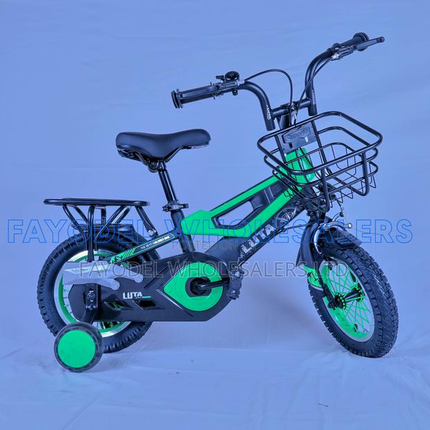 Green Luta Kids Sports Bike With Training Wheels