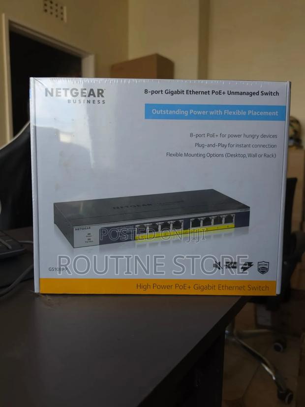 Netgear Business Switch 8port Gigabit Poe Unmanaged Gs108pp