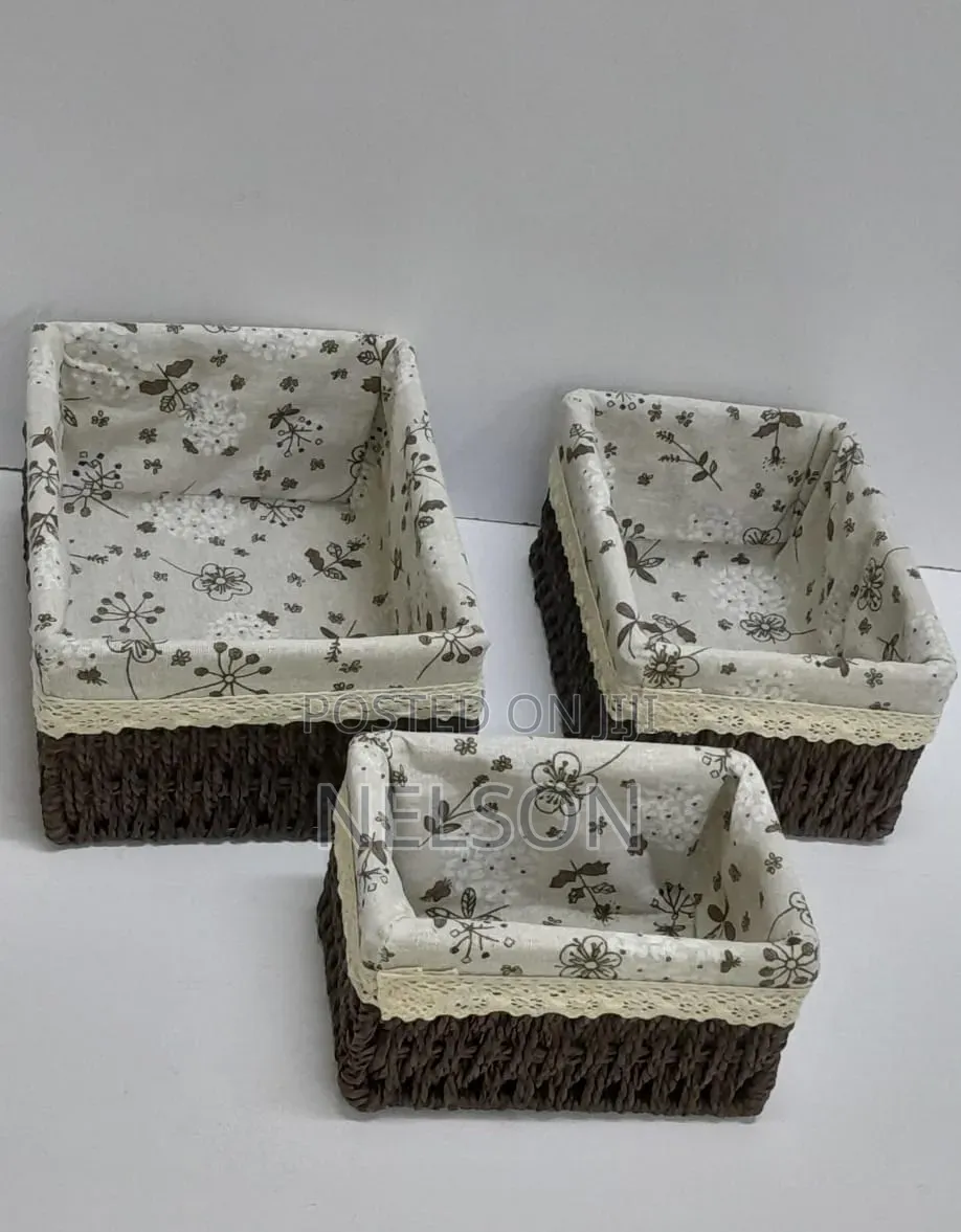 3 in 1 Weaved Basket Organizer