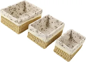 3 in 1 Weaved Basket Organizer