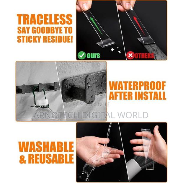 5cm By 5m Reusable Double Sided Adhesive Nano Magic Tape - thumbnail 4