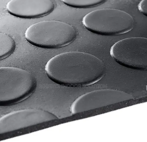 Black Rubber Material Coin Carpet