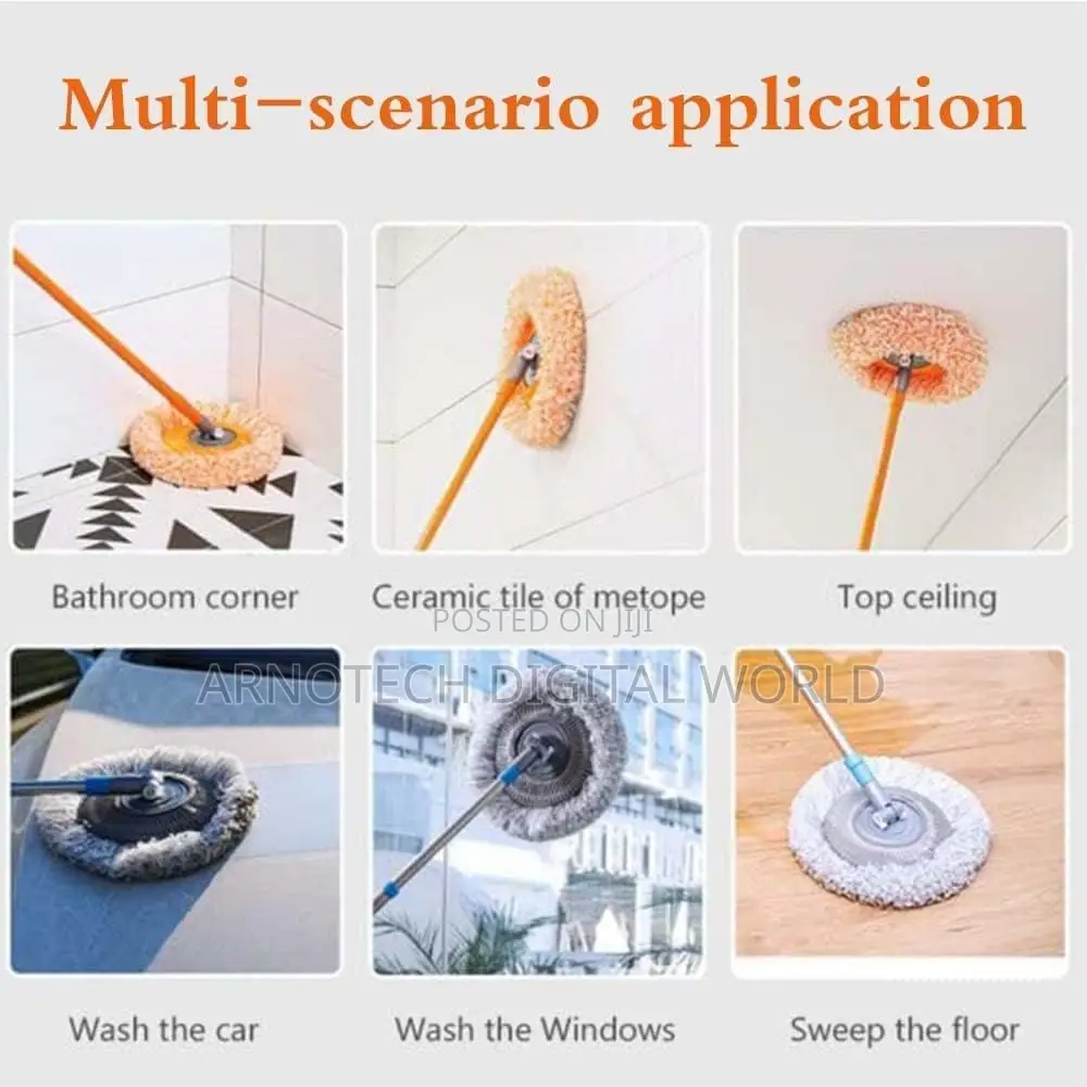 360°Rotating Adjustable Cleaning Mop,For Ceiling, Floor and Wall