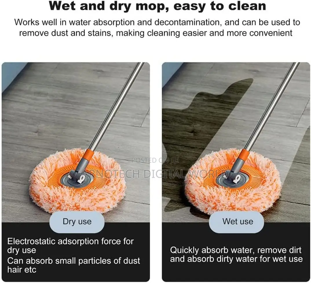 360°Rotating Adjustable Cleaning Mop,For Ceiling, Floor and Wall