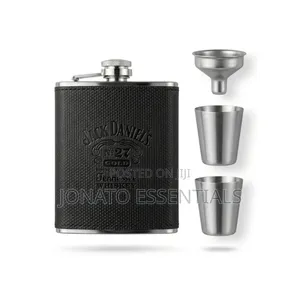 Jack Daniels Hip Flask Gift Set With 2 Shot Cups Funnel