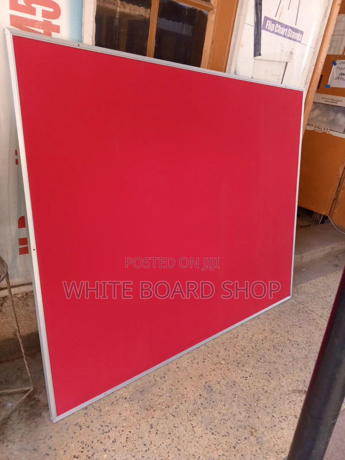 5ft X 4ft Red Noticeboard for Red Cross Offices