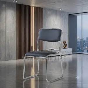 Office Chairs; Leather Chrome Based Office Seat