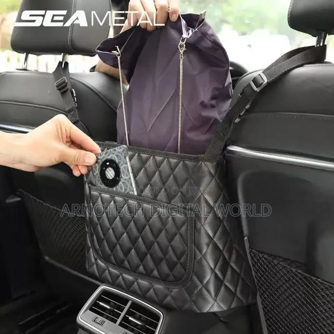 Pu Leather Car in Between Seat Organizer