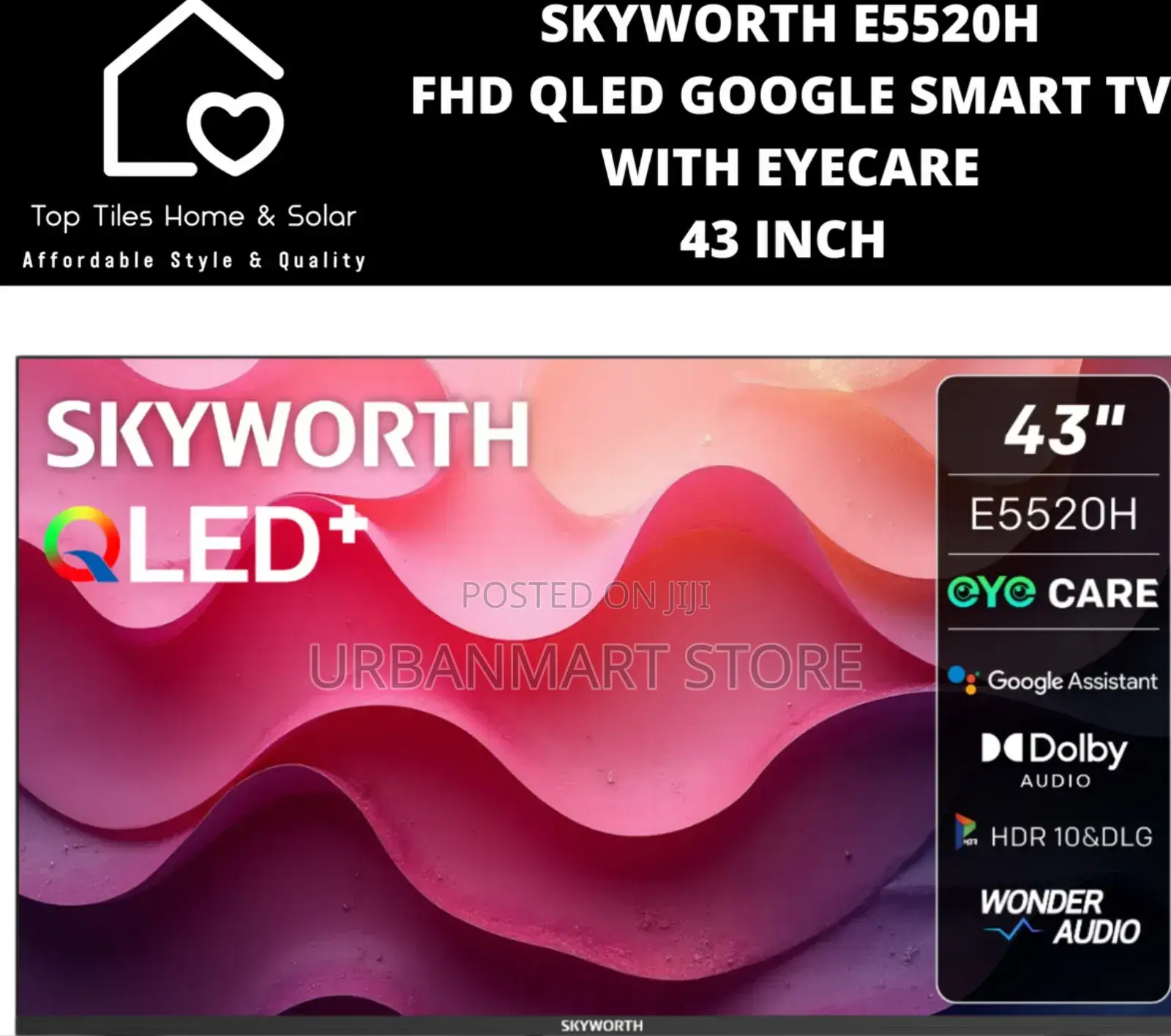 Skyworth 43" Qled Smart Google Tv