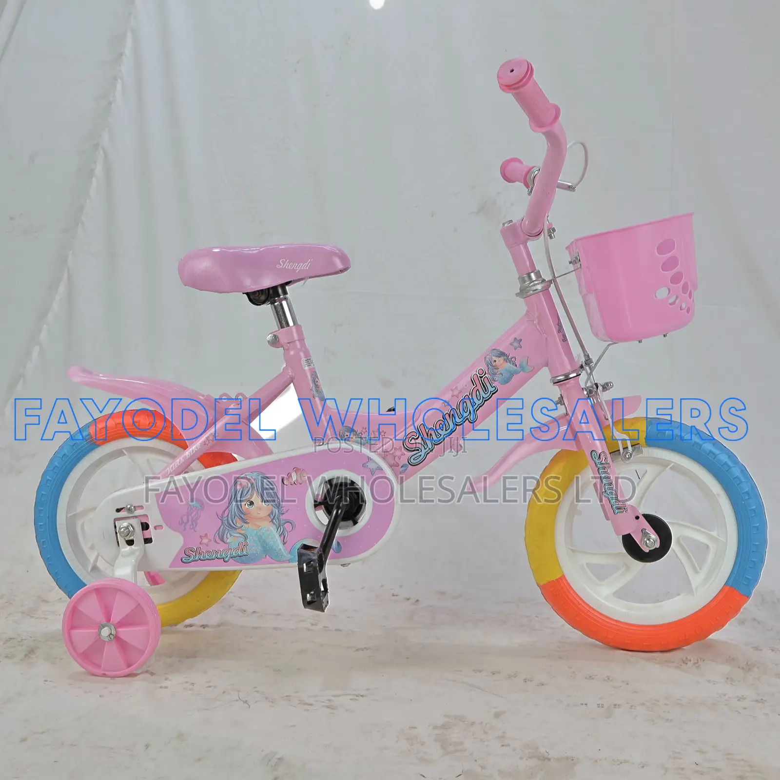 Shengdi 12-Inch Girls Bicycle – Cute Pink Kids Bike