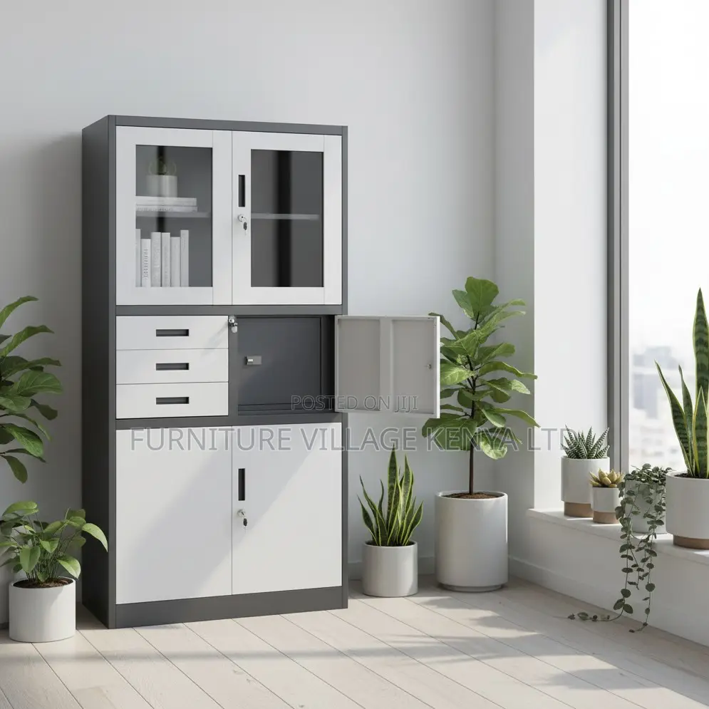 4-Door Steel Cabinet With Safe