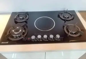 Bolesi Built in Gas Hob With Electric Infrared and Wok Burner