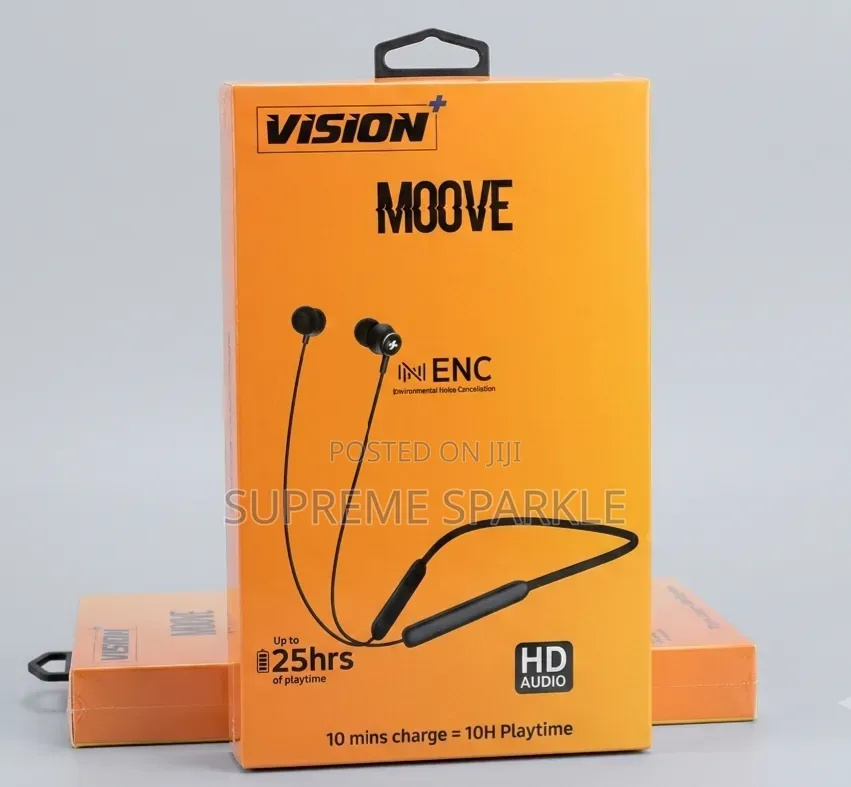 Vision Plus Moove Enc(Noise Cancellation)Neckband Headphone.