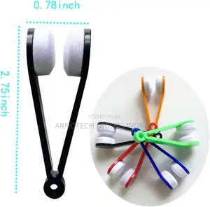 Microfiber Spectacles Cleaner Soft Brush Eyeglass Cleaning Clip