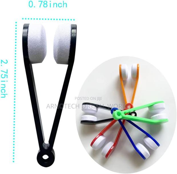 Microfiber Spectacles Cleaner Soft Brush Eyeglass Cleaning Clip - thumbnail 2