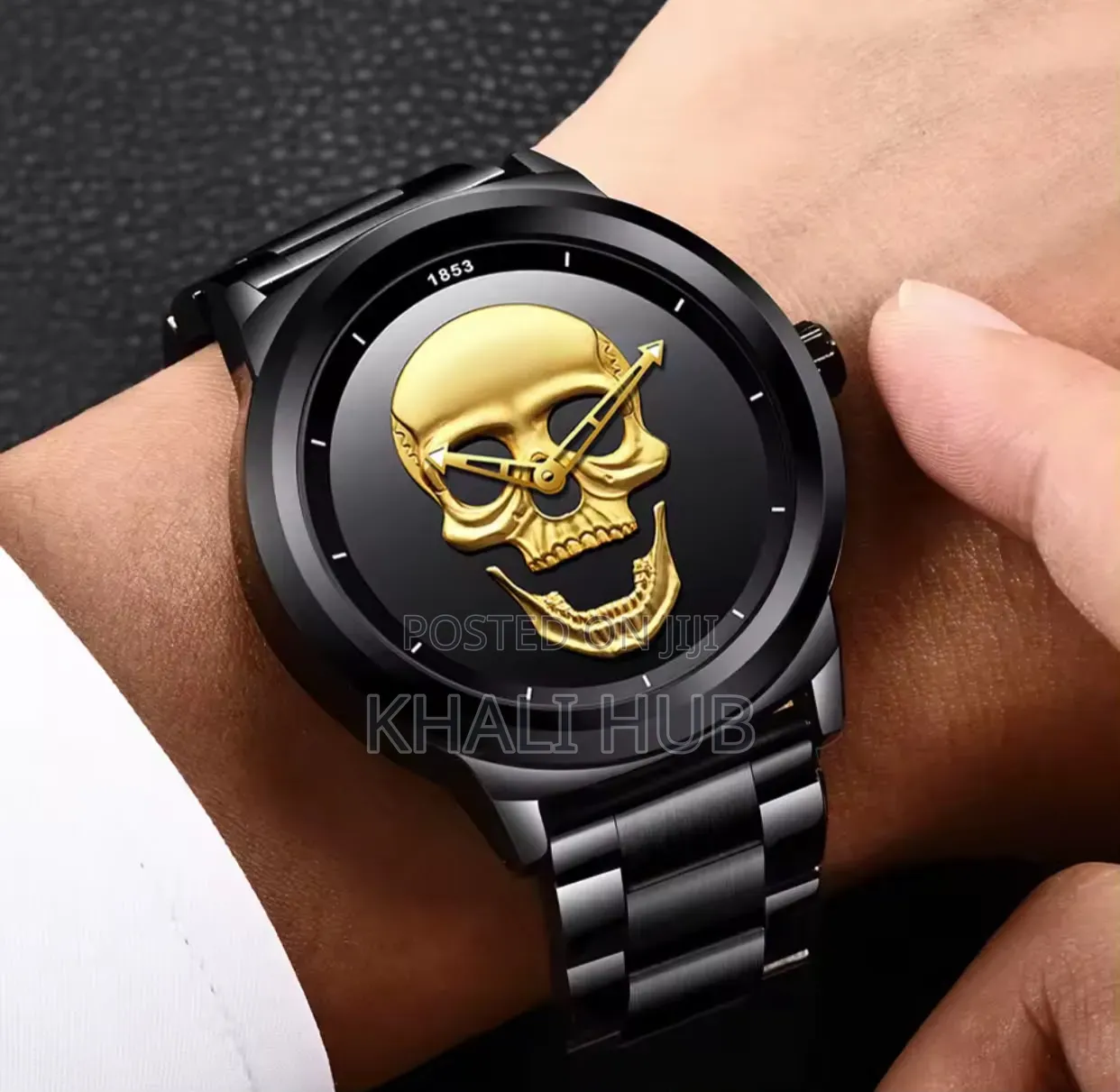 Lige Skull Stainless Steel Gents Watch #Lg9876