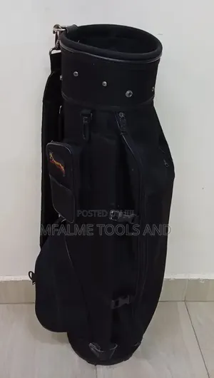 Ex-Uk Empty Black Canvas Golf Bag