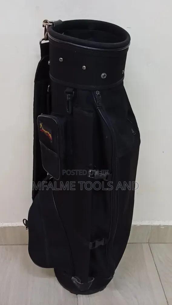 Ex-Uk Empty Black Canvas Golf Bag