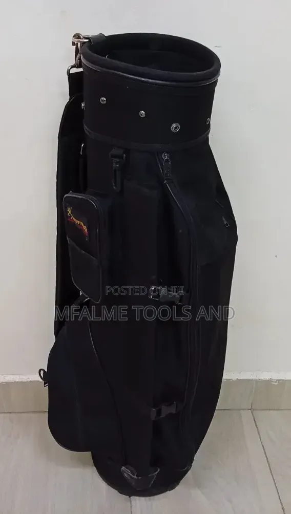 Ex-Uk Empty Black Canvas Golf Bag