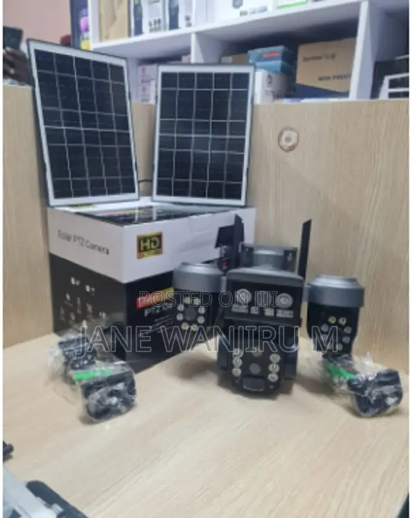New V380 Pro 4g Sim Triple Lens Outdoor Solar Security Camera