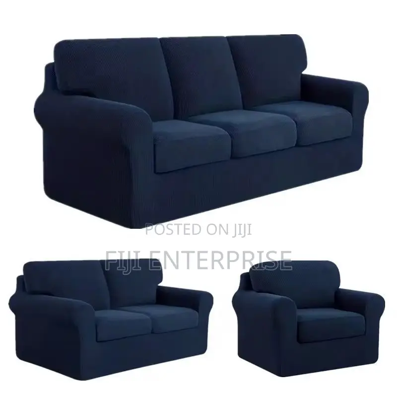 Jacquard Slip Sofa Covers + Matching Cushion Covers Machine Washable