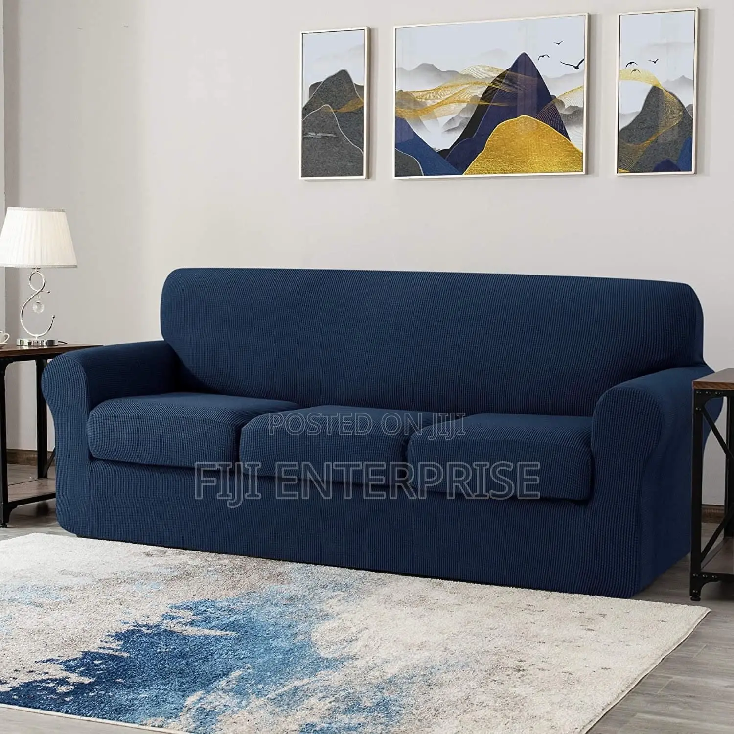Jacquard Slip Sofa Covers + Matching Cushion Covers Machine Washable