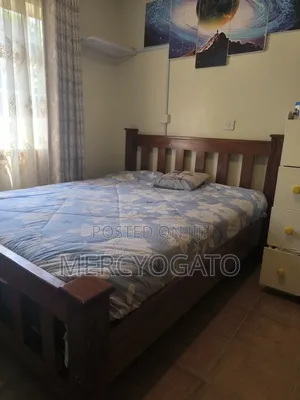 Bed 5*6 Strong and Heavy Mahogany