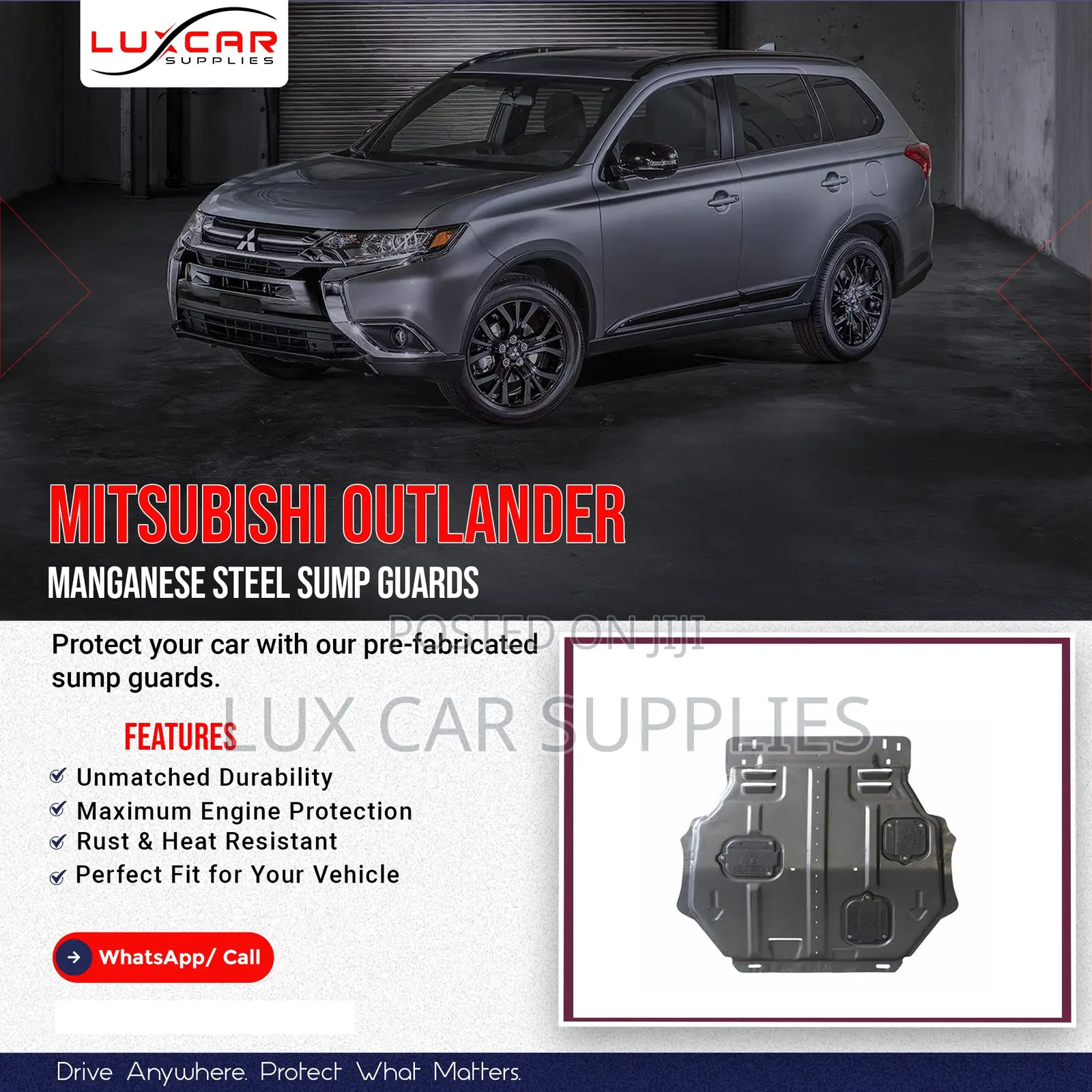 Mitsubishi Outlander Steel Engine Sump Guard