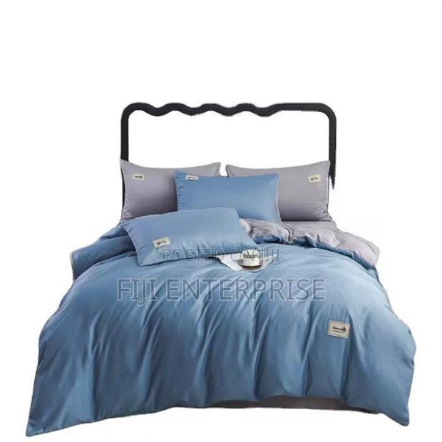 Quality Plain Double-Sided Cotton Duvet Cover Set – - thumbnail 2