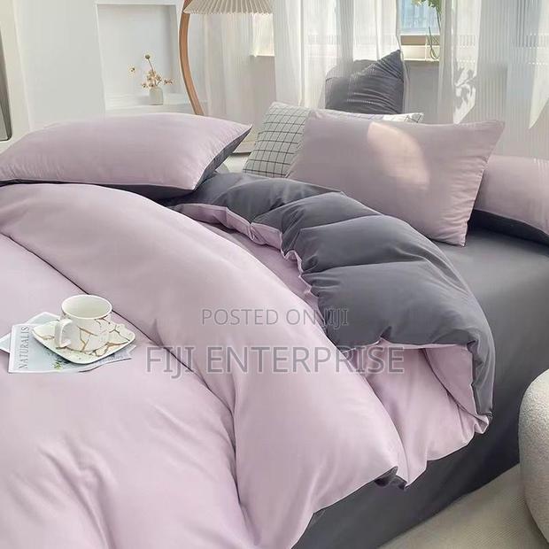 Quality Plain Double-Sided Cotton Duvet Cover Set – - thumbnail 3