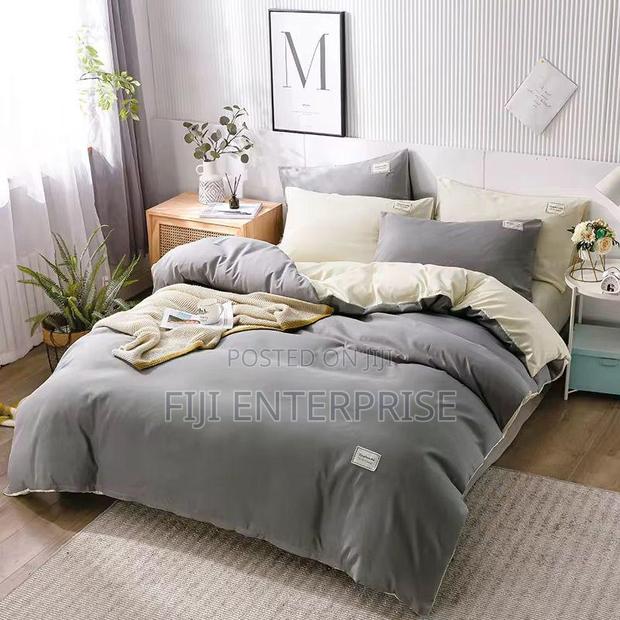 Quality Plain Double-Sided Cotton Duvet Cover Set – - thumbnail 4