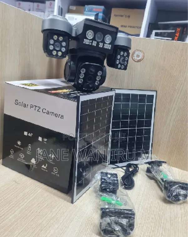 New V380 Pro Triple Lens 4g Outdoor CCTV Camera With Dual Solar Panels