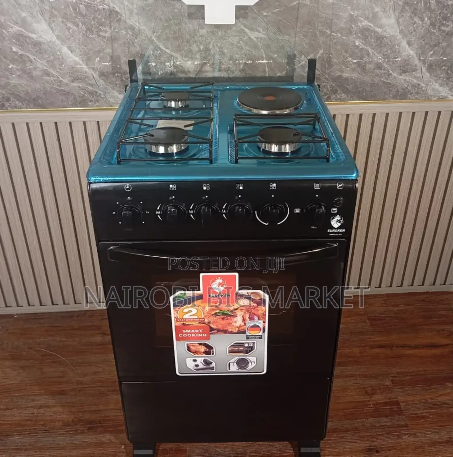 50×55 Euroken 3+1 Standing Cooker With Electric Oven Cooker