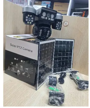 New V380 4g Sim Solar Camera 360° PTZ Triple Lens Security Camera
