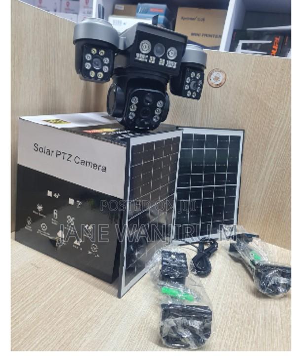 New V380 4g Sim Solar Camera 360° PTZ Triple Lens Security Camera