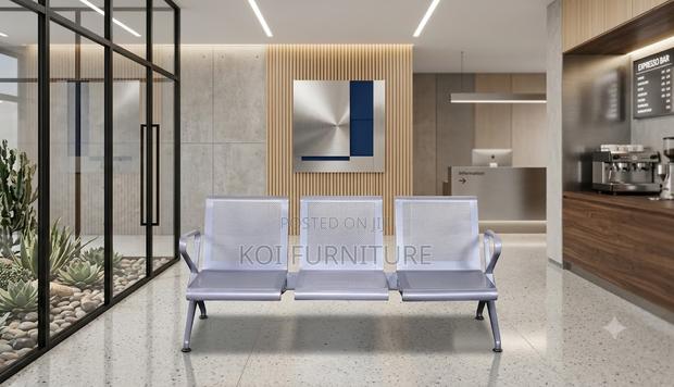 Office Bench; Three Seaters Metallic Grey- Office Front Benches - thumbnail 2