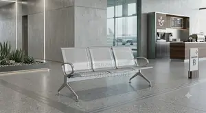 Office Bench; Three Seaters Metallic Grey- Office Front Benches