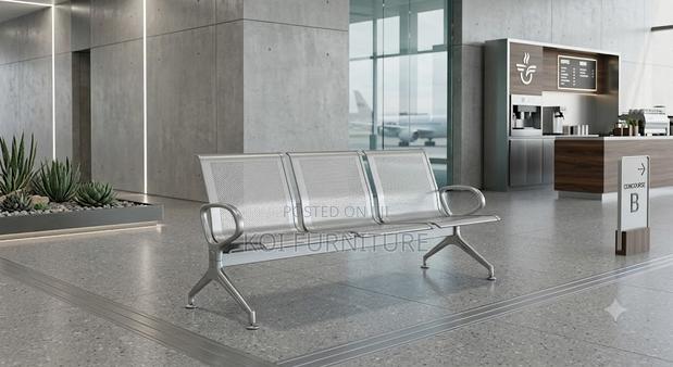 Office Bench; Three Seaters Metallic Grey- Office Front Benches - thumbnail 4
