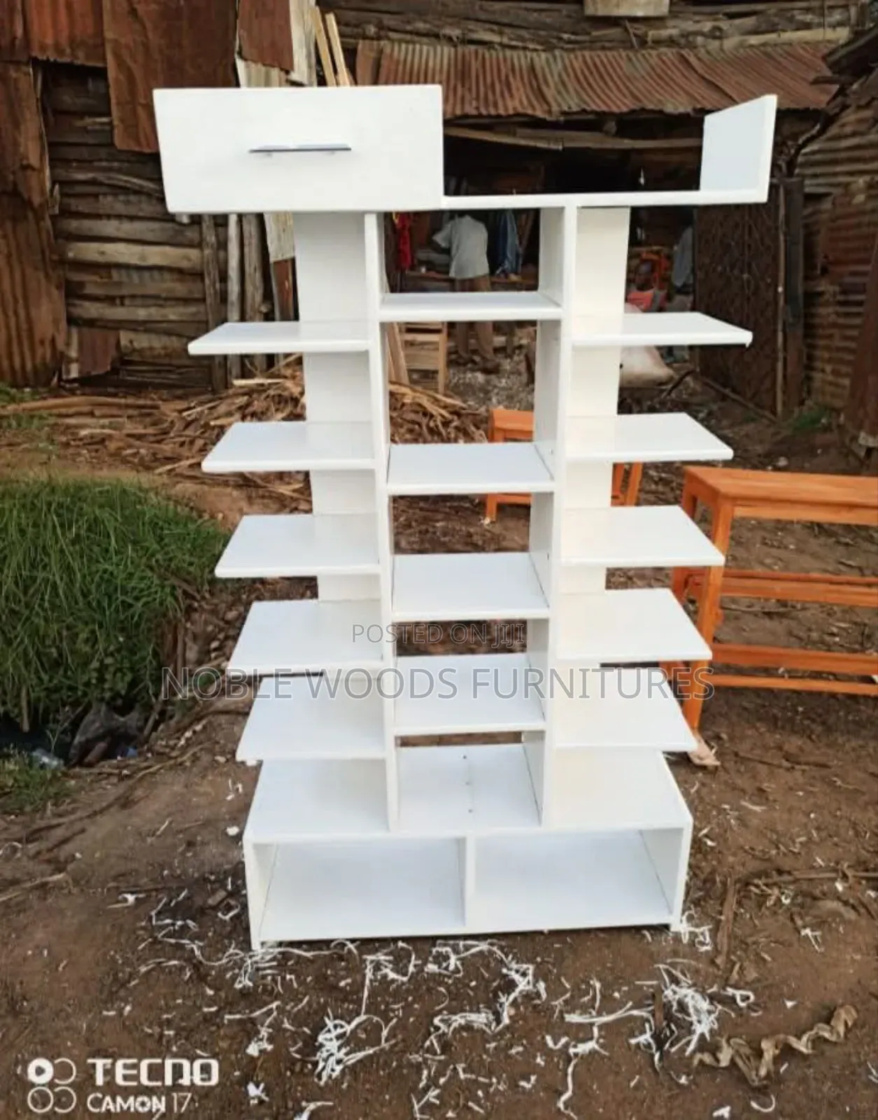 Contemporary Style Shoe Rack